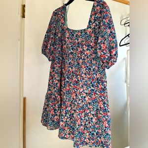 Short Sleeve Floral Dress